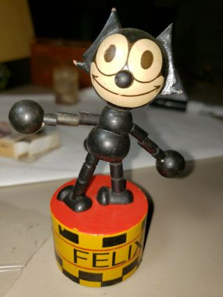 Vintage Felix The Cat Push Up Toy - All Parts Work - Ftcp Inc.
