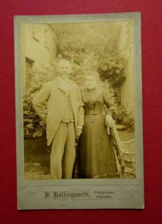 Victorian Cdv / Cabinet Photo - Lady & Gentleman - Hollingworth,  Ardara