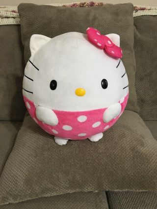 Ty Hello,  Kitty 12 " Plush (round Ball Shape)