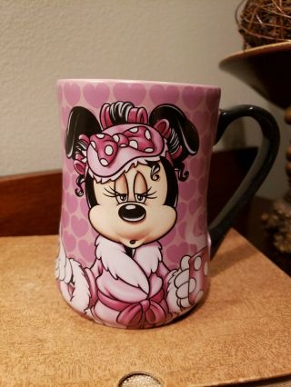 Disney Parks Minnie Mouse Coffee Mug Cup Mornings Arent Pretty Pink Ceramic