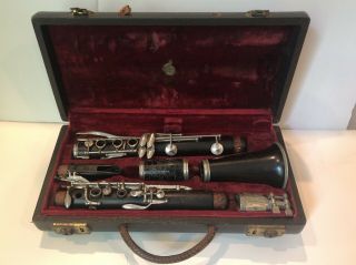 Boosey And Hawkes Edgware Clarinet Ca.  1950 Vintage Wooden - B&h Case
