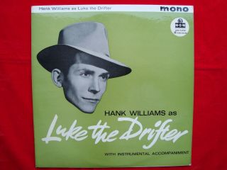 Hank Williams As Luke The Drifter 10” Uk Lp/album On Mgm Records From 1953