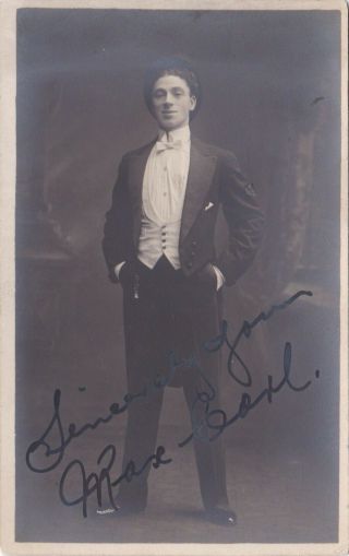 Old Vintage Photo Postcard Handsome Man Signed Named Max Carl Manchester Ap1