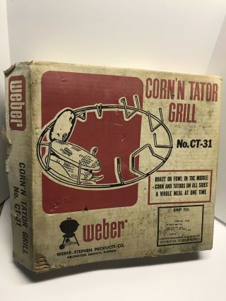 Vintage Weber Corn N’ Tator Grill Classic Grill Accessory Corn And Potato Grill