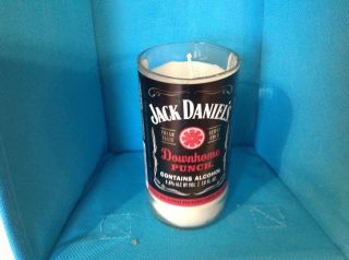 Handmade Jack Daniels Downhome Punch Bottle Candle - Essential Oil Cinnamon