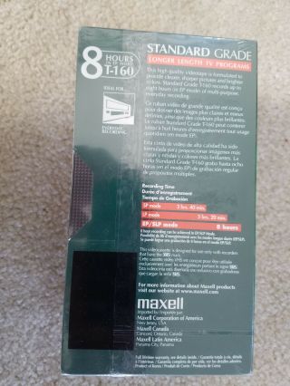 3 pack maxell video vrc tape t160 standard grade cassette 8 hour recorder 2