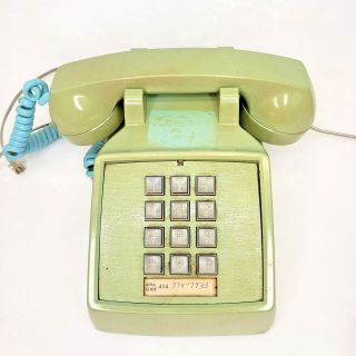 Vintage Telephone Itt Push Button Touch - Tone Desk Phone