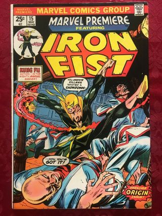 Marvel Premiere 15 1st Iron Fist Fn,  1974 Marvel