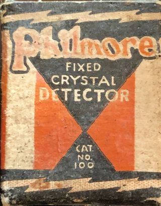 Vintage Philmore Crystal Detector - Box - Cat No 100 Nos? Radio Kit Parts