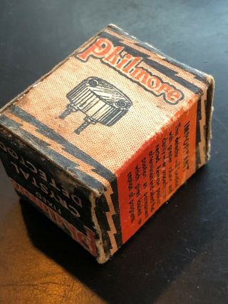 Vintage PHILMORE Crystal Detector - Box - CAT NO 100 NOS? Radio Kit Parts 2