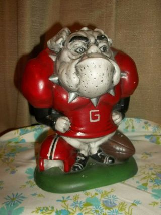Vintage Uga University Of Georgia Bulldog Mascot Painted Ceramic Bulldogs