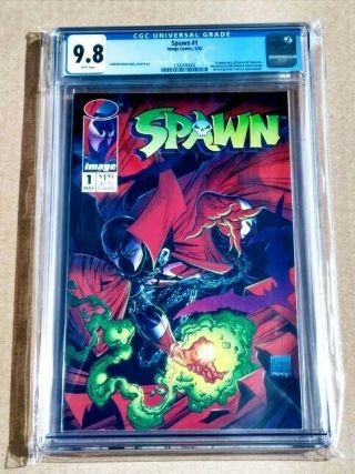 Spawn 1 Cgc 9.  8 Nm/mt 1st Appearance Of Spawn White Pages Movie Coming