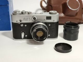 FED - 3 Vintage Rangefinder Film Camera Russian Leica M39 with Industar - 61,  case 3