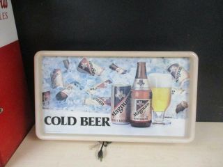 Vintage Magnum Malt Liquor Beer Lighted Bar Sign By Miller 1981 Miller Brewing