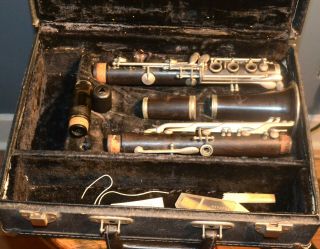 Vintage Normandy 4 Wood Clarinet Paris France Made By Leblanc