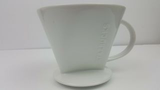 Starbucks White Ceramic Pour Over Cone Brew By Single 4 Cup Filter Drip Coffee