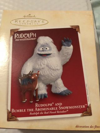2005 Hallmark Ornament Rudolph and Bumble the Abominable Snow Monster NIB 3