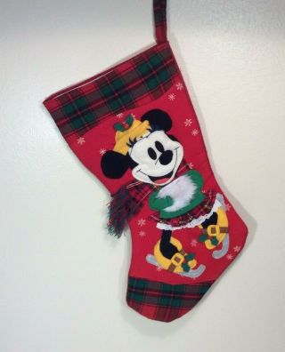 Vintage Minnie Mouse Red Christmas Stocking