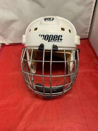 Vintage Cooper Hockey Helmet Sk2001 With Bauer Fm4000 M Face Guard Mask