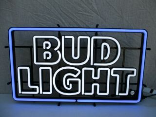 Large Opti Neon Bud Light Beer Neon Sign Iconic G2 Opti 30 " X 17.  5 " Budweise
