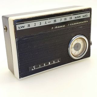 Signal Russian Transistor Radio W Clock Soviet Era Portable Vintage 1970 