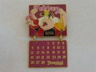 Disney Trading Pins 43903 Dlr - 2006 Disneyland Resort Calendar - February - Qu