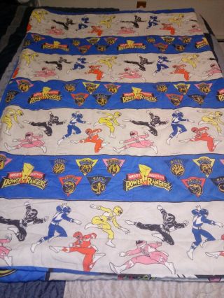 Vintage Mighty Morphine Power Rangers Twin Size Bed Comforter 1994