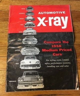 1958 Rambler Ambassador Sales Brochure Compares Medium Priced Car X - Ray