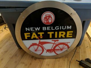 Belgium Fat Tire - Led Light Up Bar Sign - 18 Inch