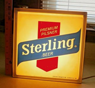 Sterling Premium Beer Lighted Sign - 5 " X 11½ " X 11½ " - Evansville,  Indiana