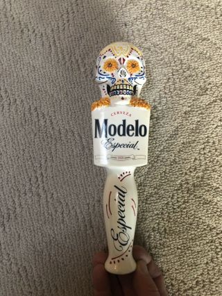 Modelo Especial Tall Day Of The Dead Skull Beer Tap Handle
