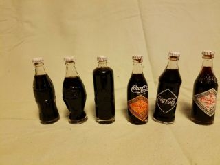 Set Of 6 Coca Cola Miniature Bottles,  History Of Coca Cola Bottles