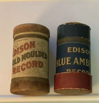 2 Edison Blue Amberol 4 - Minute Cylinder Records