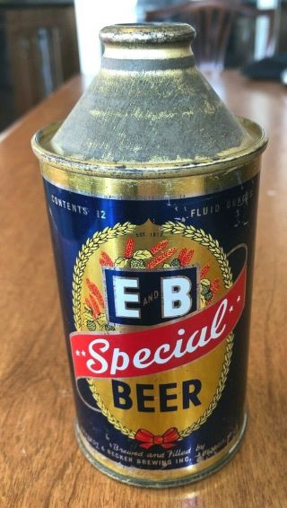 E & B Special Cone Top Beer Can,  Ekhardt & Becker,  Detroit Michigan Irtp