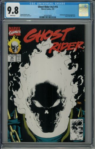 Ghost Rider V2 15 Cgc 9.  8 Glow In The Dark Cover Marvel 1991