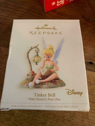 Hallmark Keepsake Ornmanet 2006 Tinker Bell Peter Pan Disney Fairy Light Book
