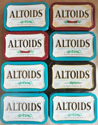 8 Empty Altoid Tin Containers Crafts Sewing Fishing Camping 1 Licorice