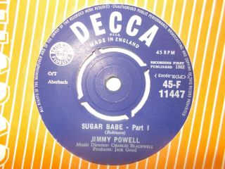 Ex Uk Idecca 45 - Jimmy Powejll - " Sugar Babe - Part 1 " / " Sugar Babe - Part 2 "