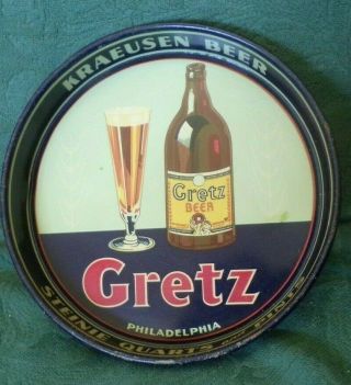 Gretz Beer Tray Kraeusen Beer Steinie Quarts And Pints 13 Inches