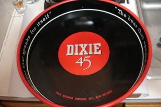 Dixie 45 Beer Advertising Metal Serving Tray - Orleans,  Louisiana - Vintage