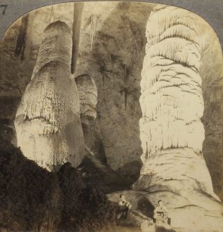Keystone Stereoview The Giant Dome From Rare Carlsbad Caverns 36 Card Set Lc - 17