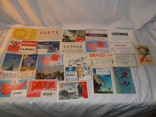 250 Vintage Qsl Ham Radio Cards From All Over The World.  Usa To Ussr & More
