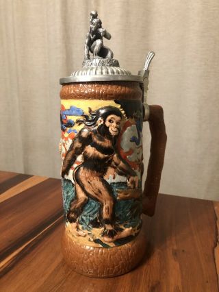 Munkstein Bigfoot & Son Hand Painted Stein Munktiki Not Tiki Mug