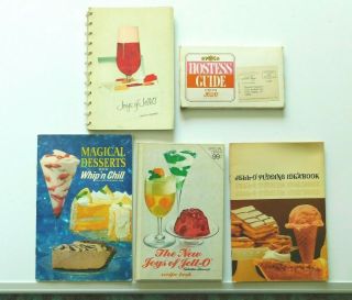 Vintage Joys Of Jello Cookbooks Booklets Recipes Puddings Desserts
