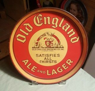 Vintage Old England Brewing Co.  Beer Tray Sign 12 ",  Derby,  Connecticut 1930 