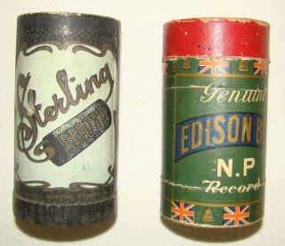 Edison Bell & Sterling Cylinder Phonograph Record Box