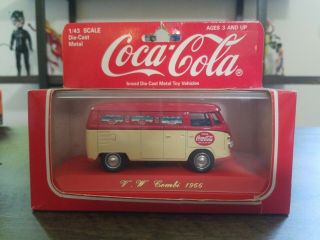 1993 Solido Drink Coca Cola Vw Combi 1966 Van 1:43 Scale Made In France Nrfb