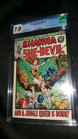 Shanna The She - Devil 1 (1972).  Vf - Cgc 7.  0 First Appearance Cover By Steranko