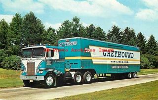 Advertising Postcard,  Greyhound Van Lines Tractor Trailer Truck
