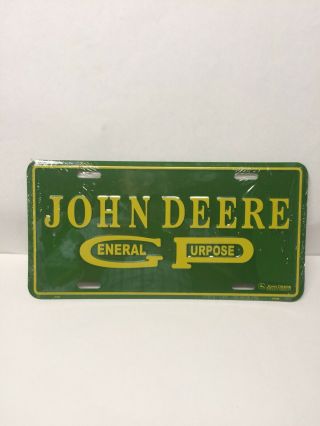 John Deere General Purpose 12 " X 6 " Embossed Metal License Plate Tag